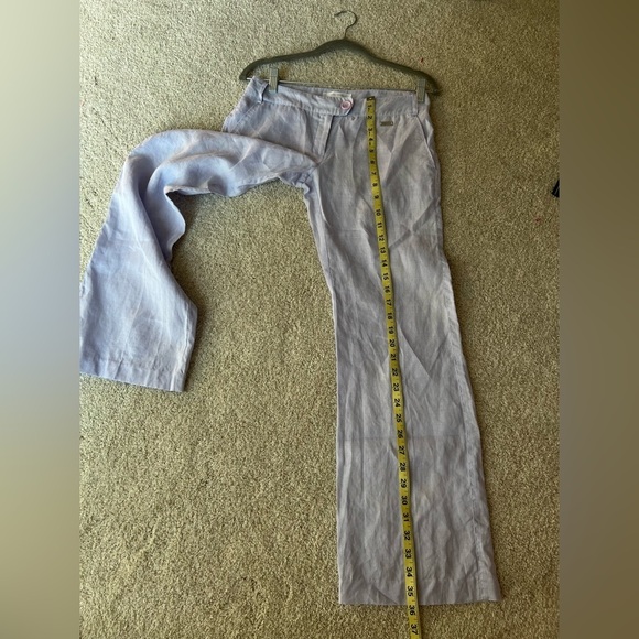 Mango Basic Norit Womens Pull On Pants 100% Ramie Straight Leg Lightweight Chic - Picture 15 of 16